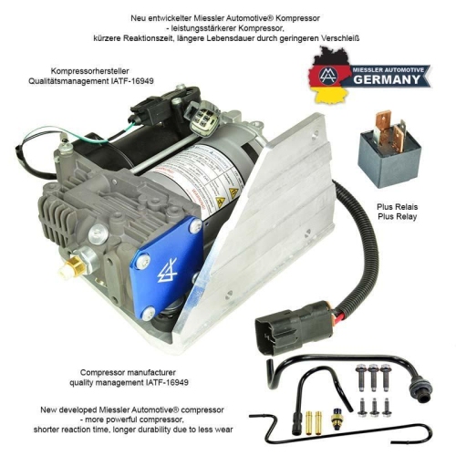 Kompressor Luftfederung 2462-01-8650 Miessler Automotive