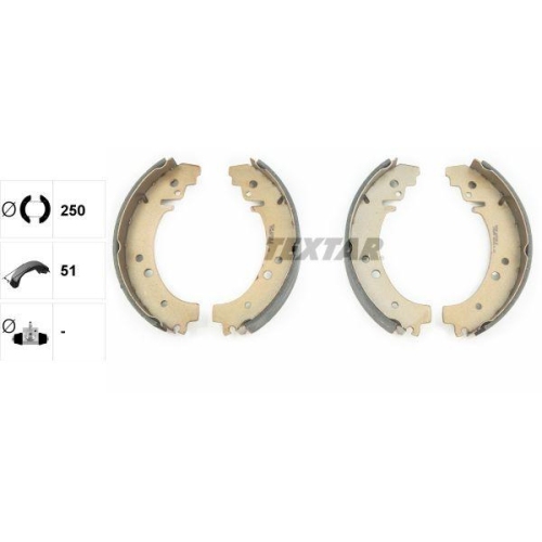 TEXTAR Bremsbackensatz 91029100