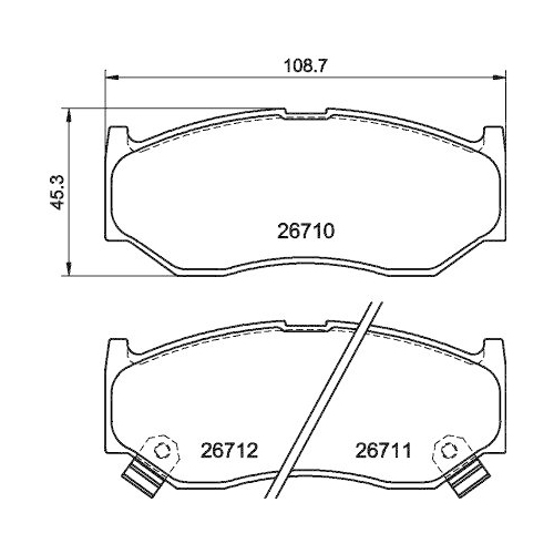 TEXTAR Bremsbelagsatz, Scheibenbremse 2671001