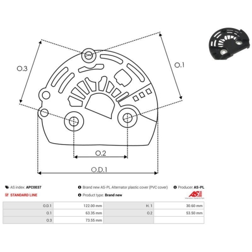 AS-PL Schutzkappe, Generator AS APC0037