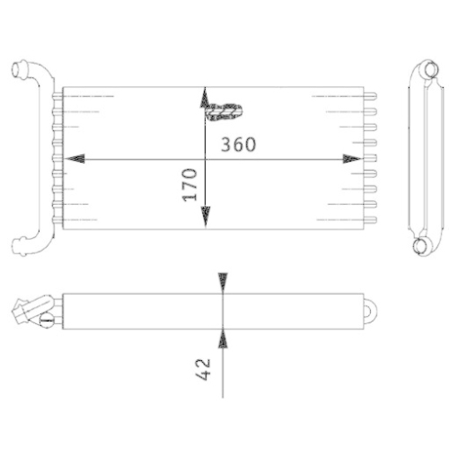 MAHLE Wärmetauscher, Innenraumheizung BEHR *** PREMIUM LINE *** AH 113 000P