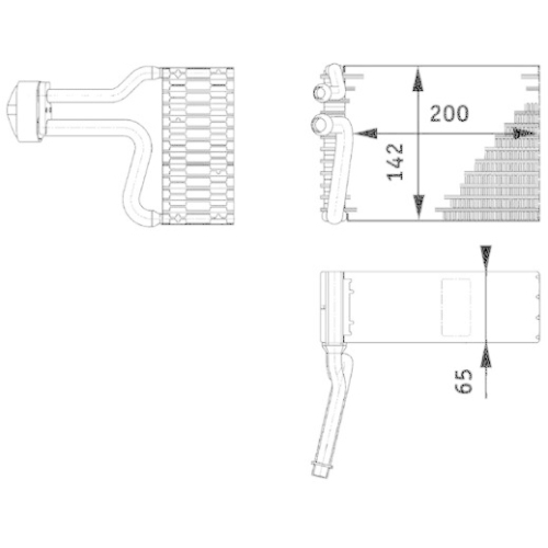 MAHLE Verdampfer, Klimaanlage BEHR *** PREMIUM LINE *** AE 66 000P