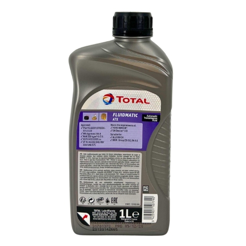 Automatikgetriebe&ouml;l Total Fluidmatic ATX 1 Liter Flasche 213755