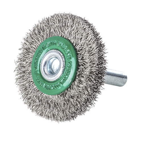 Rundb&uuml;rste SRB mit 6 x 30 mm Schaft Drm 30 x 6 mm Stahldraht rostfrei LESSMANN