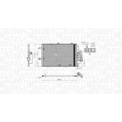 MAGNETI MARELLI Kondensator, Klimaanlage 350203770000