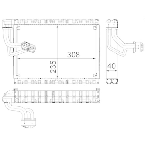 MAHLE Verdampfer, Klimaanlage BEHR *** PREMIUM LINE *** AE 90 000P