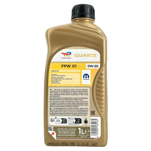 Motor&ouml;l Motoren&ouml;l Total Quartz Mopar FPW01 0W-20 1 Liter Flasche 235961