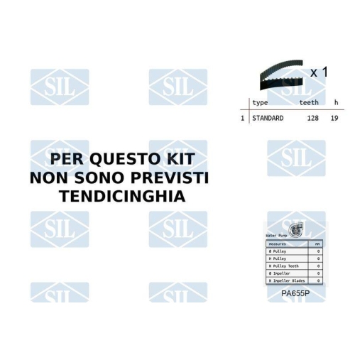 Saleri SIL Wasserpumpe + Zahnriemensatz K1PA655P