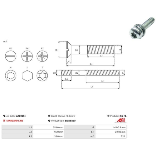 AS-PL Reparatursatz, Generator AS ARS0014