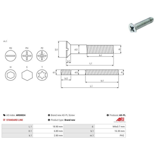 AS-PL Reparatursatz, Generator AS ARS0024