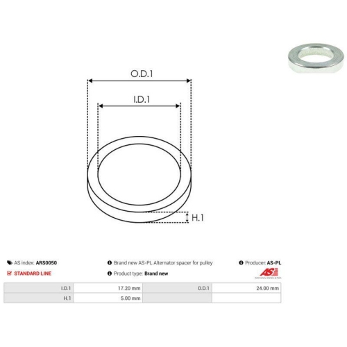 AS-PL Reparatursatz, Generator AS ARS0050