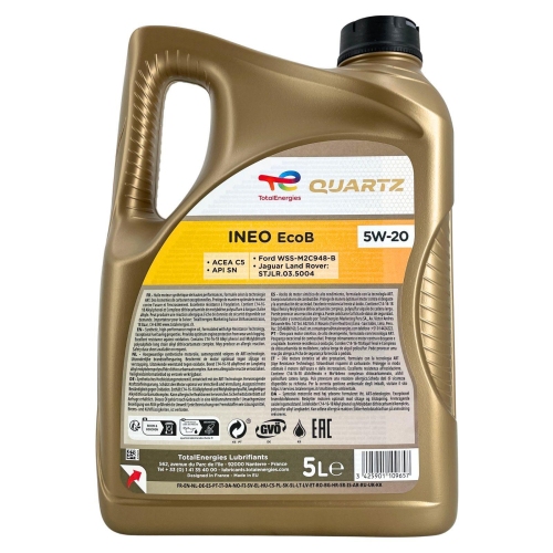 Motor&ouml;l Motoren&ouml;l Total Quartz Ineo EcoB 5W-20 5 Liter Kanister 213979