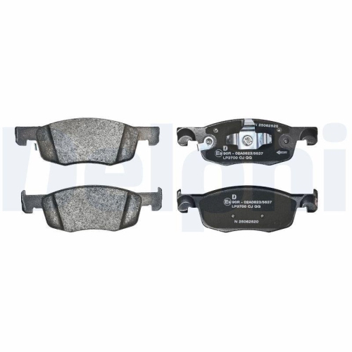 DELPHI Bremsbelagsatz, Scheibenbremse LP3700