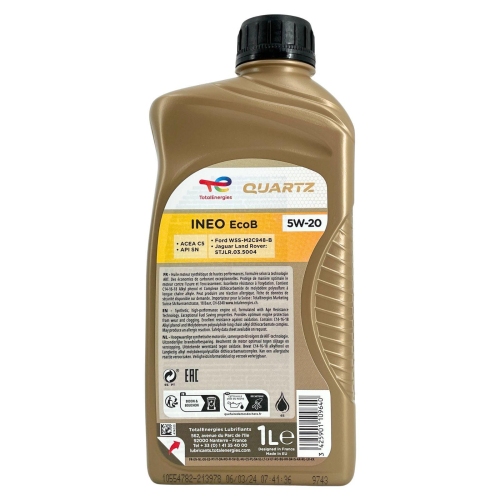 Motor&ouml;l Motoren&ouml;l Total Quartz Ineo EcoB 5W-20 1 Liter Flasche 213978