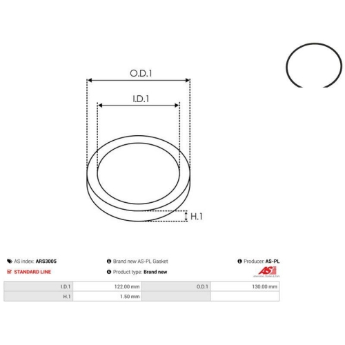 AS-PL Reparatursatz, Generator AS ARS3005