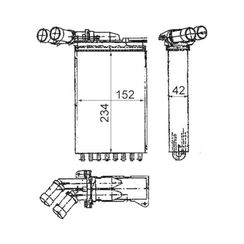 MAHLE W&auml;rmetauscher, Innenraumheizung BEHR *** PREMIUM LINE *** AH 116 000P