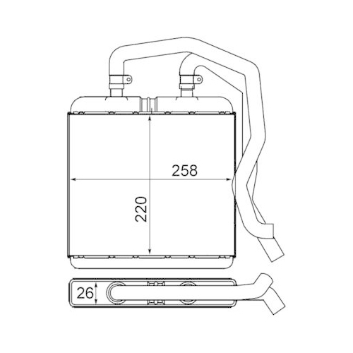 MAHLE W&auml;rmetauscher, Innenraumheizung BEHR AH 12 000S