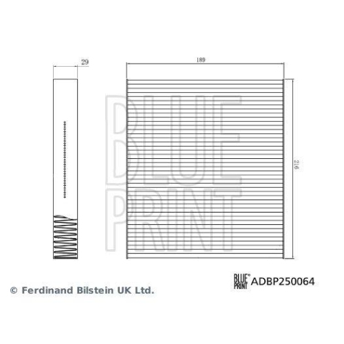 BLUE PRINT Filter, Innenraumluft ADBP250064
