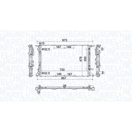 MAGNETI MARELLI K&uuml;hler, Motork&uuml;hlung 350213152100