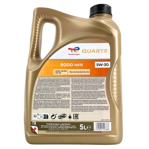 Motor&ouml;l Motoren&ouml;l Total Quartz 9000 HKR 5W-30 5 Liter Kanister 230349