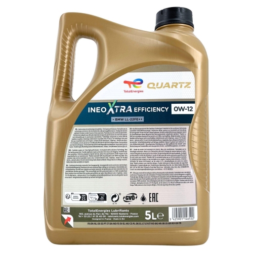 Motor&ouml;l Motoren&ouml;l Total Quartz Ineo Xtra Efficiency 0W-12 5 Liter 229932