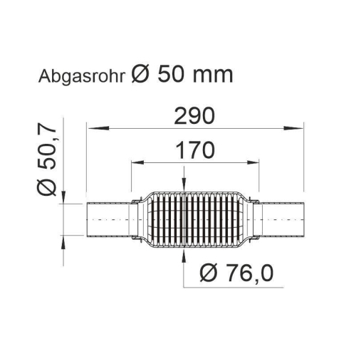 ERNST Flexrohr, Abgasanlage "soft" 464055