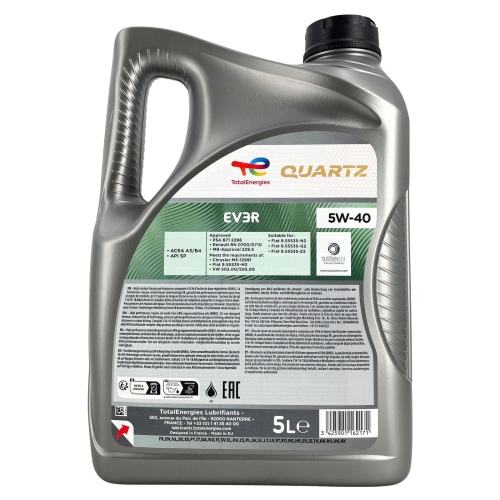 Motor&ouml;l Motoren&ouml;l Total Quartz EV3R 5W-40 5 Liter Kanister 235423