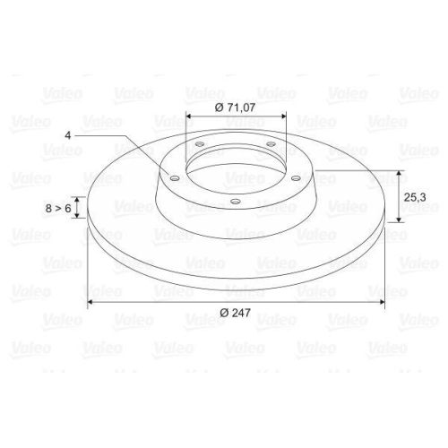 VALEO Bremsscheibe 186416