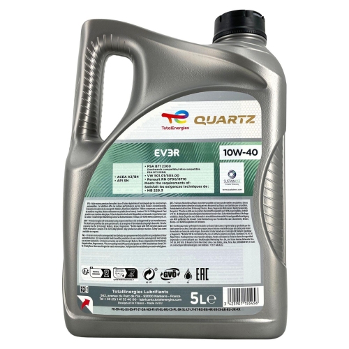 Motor&ouml;l Motoren&ouml;l Total Quartz EV3R 10W-40 5 Liter Kanister 231874