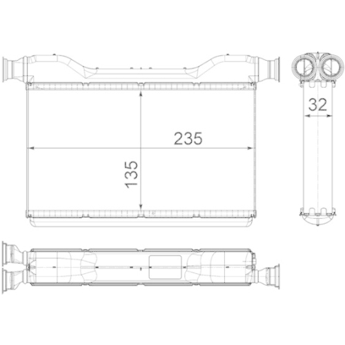 MAHLE Wärmetauscher, Innenraumheizung BEHR *** PREMIUM LINE *** AH 189 000P