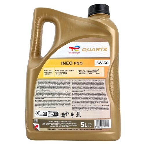 Motor&ouml;l Motoren&ouml;l Total Quartz Ineo FGO 5W-30 5 Liter Kanister 235102