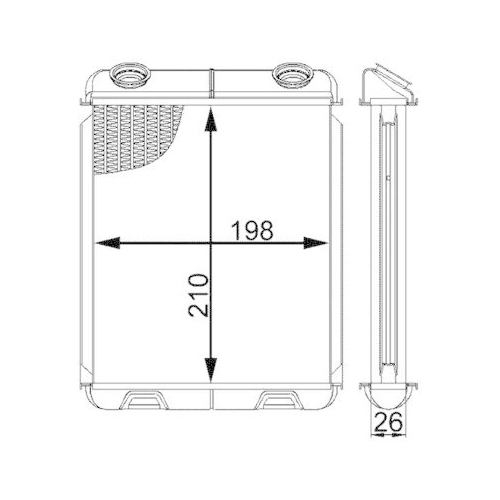 MAHLE W&auml;rmetauscher, Innenraumheizung BEHR AH 21 000S