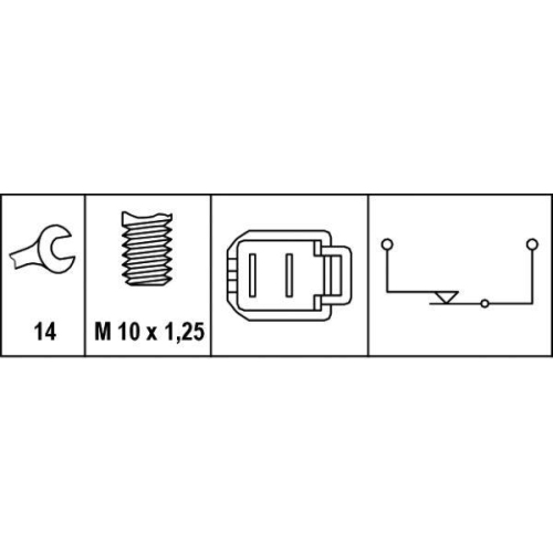 HELLA Bremslichtschalter 6DF 007 365-001