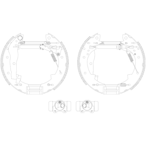 HELLA Bremsbackensatz Shoe Kit Pro 8DB 355 003-851