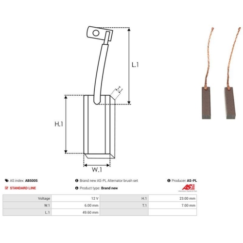 AS-PL Kohleb&uuml;rste, Generator AS AB5005