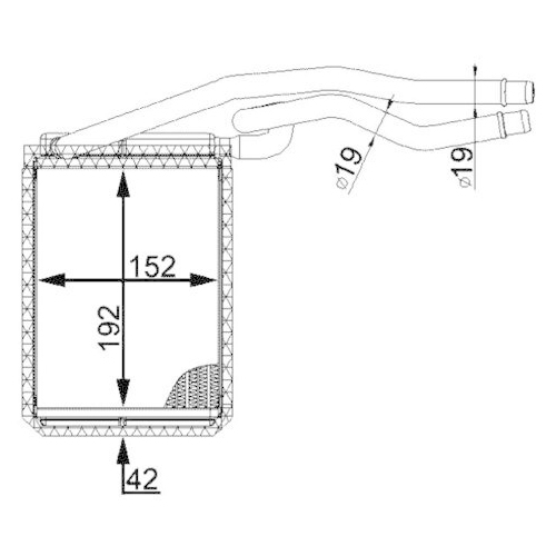 MAHLE W&auml;rmetauscher, Innenraumheizung BEHR AH 22 000S