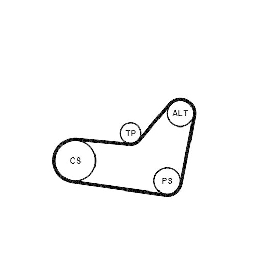 CONTINENTAL CTAM Keilrippenriemensatz 6PK1080K4