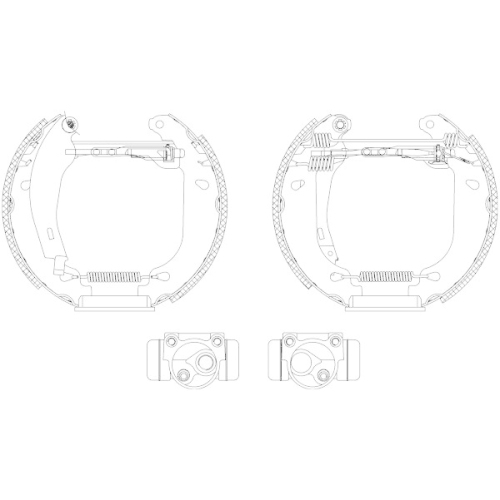 HELLA Bremsbackensatz Shoe Kit Pro 8DB 355 003-701