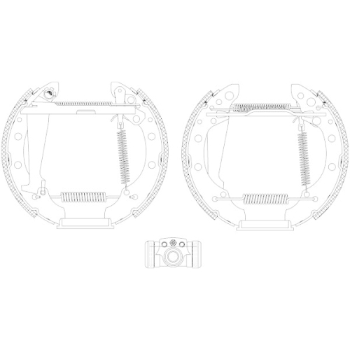 HELLA Bremsbackensatz Shoe Kit Pro 8DB 355 005-021