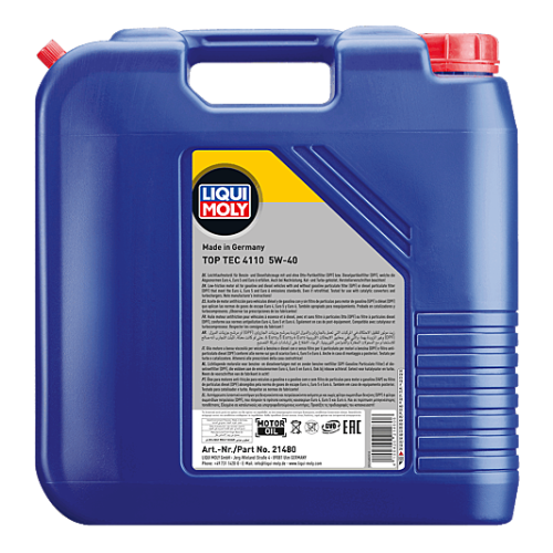 Motor&ouml;l Motoren&ouml;l Top Tec 4110 5W-40 21480 20 Liter Kanister LIQUI MOLY 21480