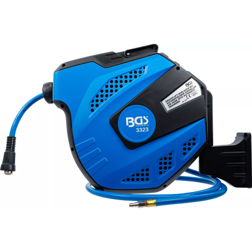 BGS Druckluftschlauch mit automatischer Aufrollefunktion 12m + 2m Anschluss 3323