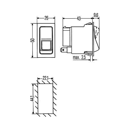 HELLA Schalter 6GM 004 570-297