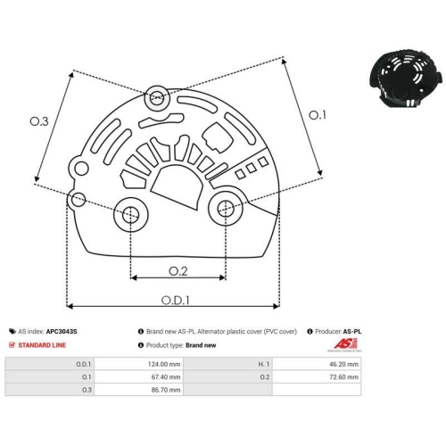 AS-PL Schutzkappe, Generator AS APC3043S