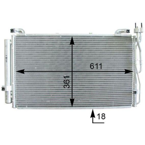 MAHLE Kondensator, Klimaanlage BEHR *** PREMIUM LINE *** AC 392 000P