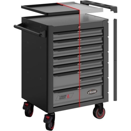 VIGOR Werkstattwagen Series L mit Sortiment 442-teilig V1901-X/442