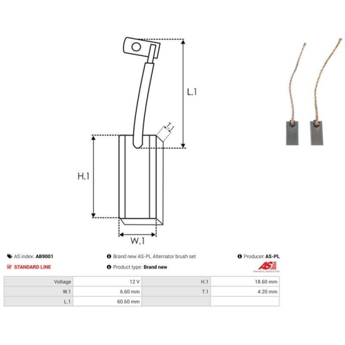 AS-PL Kohleb&uuml;rste, Generator AS AB9001