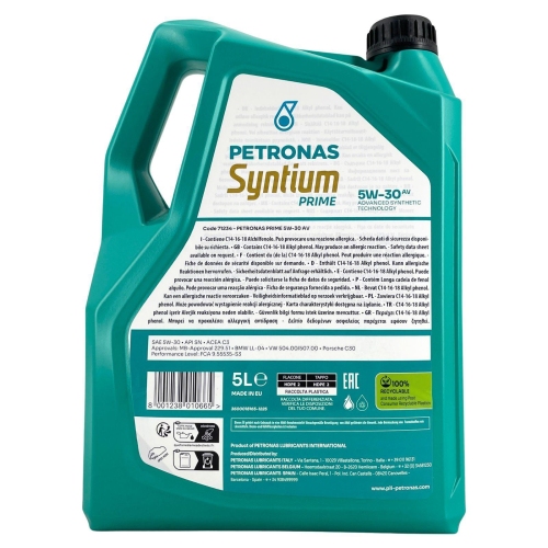Motor&ouml;l Motoren&ouml;l PETRONAS SYNTIUM PRIME AV 5W-30, 5 Liter Kanister 71234M12EU