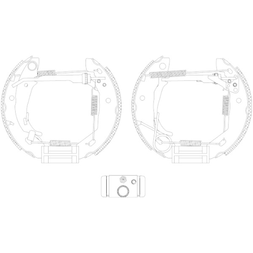 HELLA Bremsbackensatz Shoe Kit Pro 8DB 355 005-061