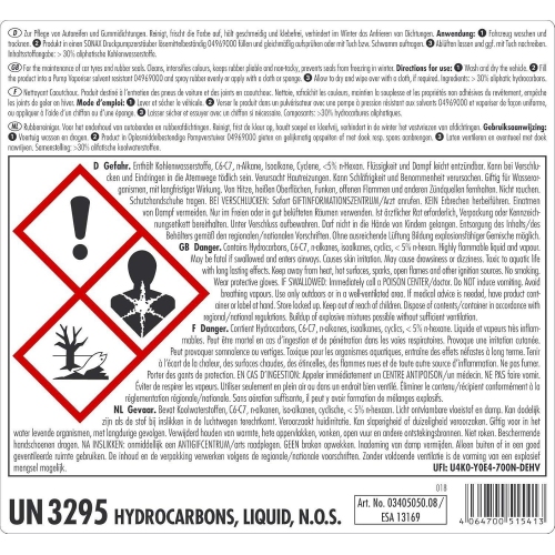 SONAX GummiPfleger Gummireiniger Gummipflege 5 Liter 03405050