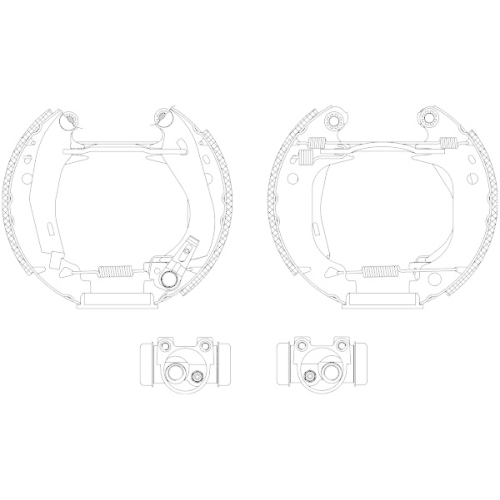 HELLA Bremsbackensatz Shoe Kit Pro 8DB 355 003-661